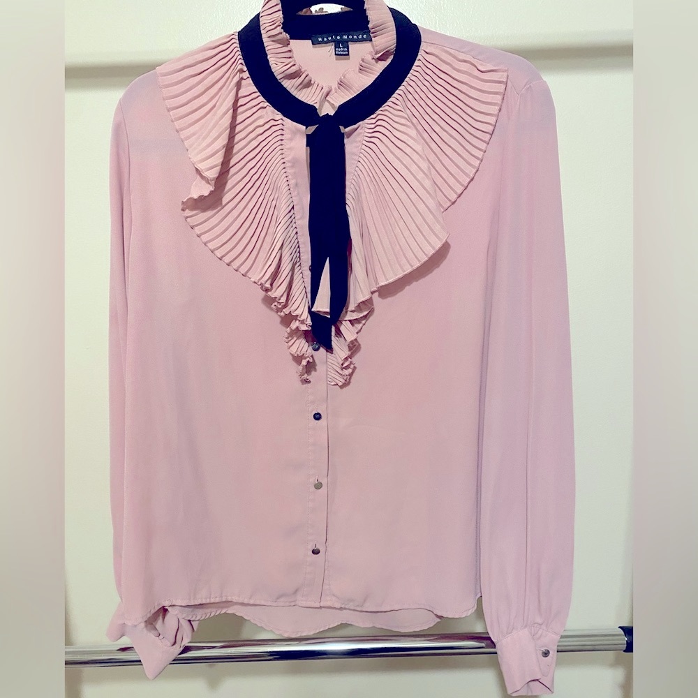 Fringe dusty long sleeve shirt